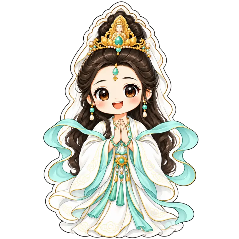 觀音可愛日常插圖